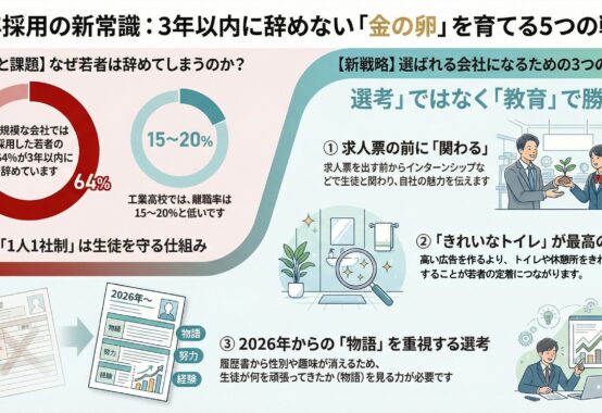 高卒採用の「常識」を疑え！中小企業が離職率を劇的に下げるための5つの新戦略
